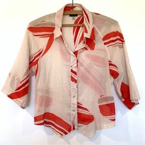 Armani Jeans Pale Pink Gauzy Blouse — size Small